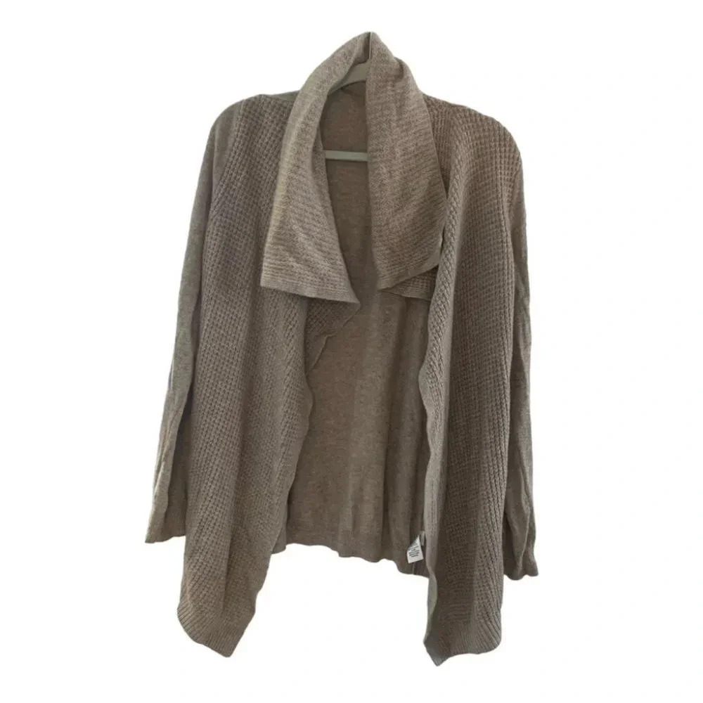 Theory 100% Cashmere Open Front Textured Cardigan L